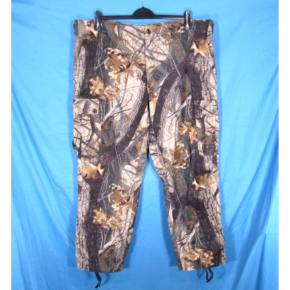 FLINT RIVER OUTDOOR WEAR Realtree Hardwood Camo HUNITING Twill CARGO PANTS 2XL/R